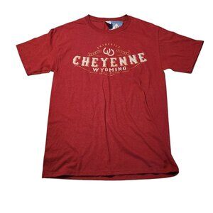 Cheyenne Wyoming T-Shirt Red Size Small Fruit Of The Loom HD Cotton NEW NWT